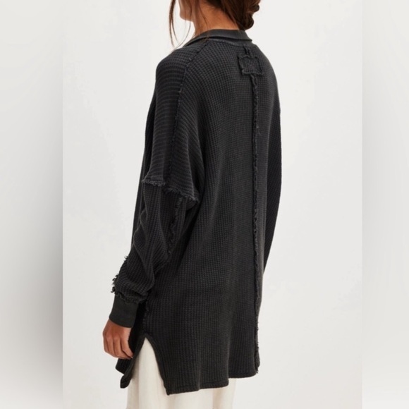 We the Free Waffle Polo Size M - Picture 3 of 8